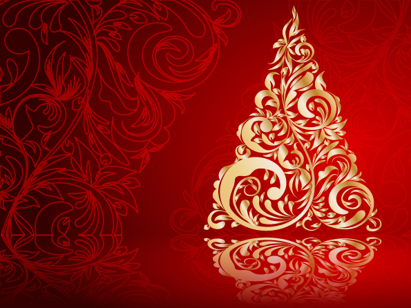 free vector 5 christmas vector background